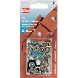 Prym Tubular Rivets for 4 to 6mm thickness 15 pcs