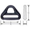 Webbing D-Ring, 25 mm (POM)